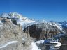 Piz Boé 3150m visto dal rifugio Maria