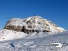 Il Piz Boé 3150m e il rifugio in sommità 