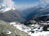 Vista su Zermatt da stazione Trockener Steg 2940m 